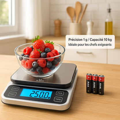 Balance Cuisine Electronique 10kg /22lb, Balance numérique avec LCD, Balance de cuisine alimentaire, Balance de cuisine digitale compacte, Petit Electroménager balance pour cuisine,
