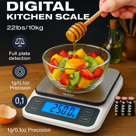 Balance Cuisine Electronique 10kg /22lb, Balance numérique avec LCD, Balance de cuisine alimentaire, Balance de cuisine digitale compacte, Petit Electroménager balance pour cuisine,