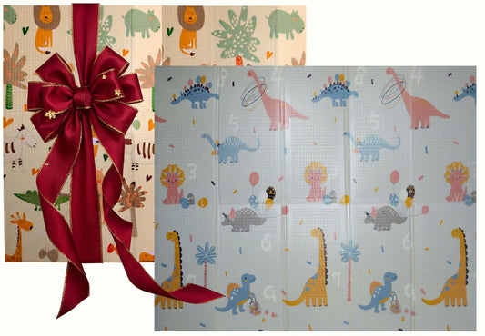 Tapis d'Éveil Réversible - Tapis de Jeux Bébé Sécurisé - Léger et Pliable - Facile à Plier, Ranger et Transporter - avec Un Design Amusant - 200x150x1cm -