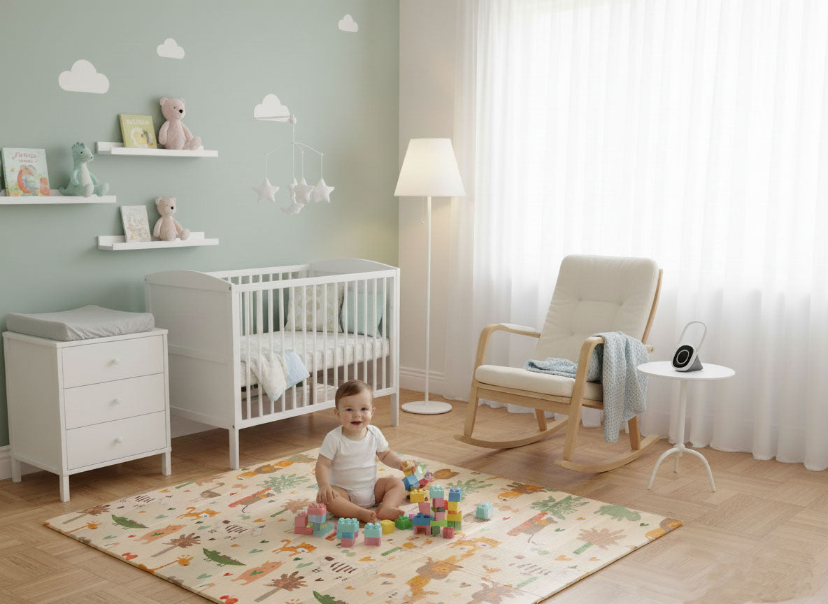 Tapis d'Éveil Réversible - Tapis de Jeux Bébé Sécurisé - Léger et Pliable - Facile à Plier, Ranger et Transporter - avec Un Design Amusant - 200x150x1cm -